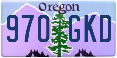 OR license plate 970GKD