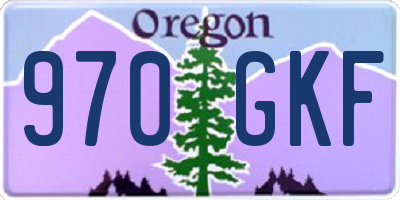 OR license plate 970GKF