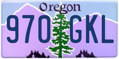OR license plate 970GKL