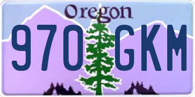 OR license plate 970GKM