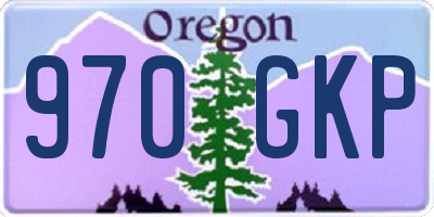 OR license plate 970GKP