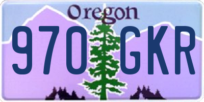 OR license plate 970GKR