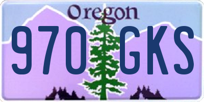 OR license plate 970GKS