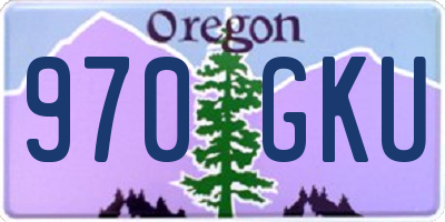 OR license plate 970GKU