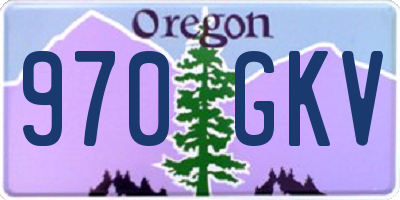 OR license plate 970GKV