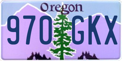 OR license plate 970GKX