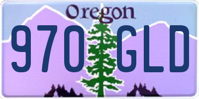 OR license plate 970GLD