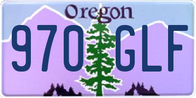 OR license plate 970GLF