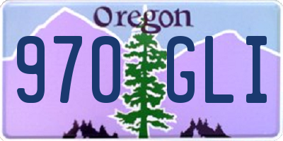 OR license plate 970GLI