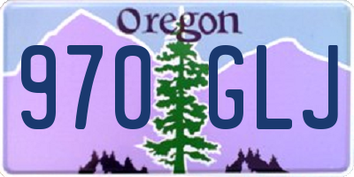 OR license plate 970GLJ