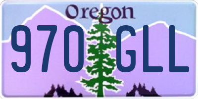OR license plate 970GLL