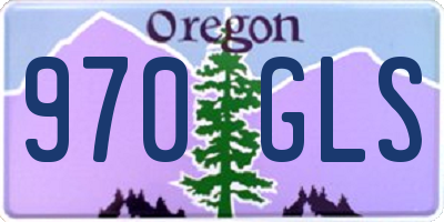 OR license plate 970GLS