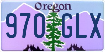 OR license plate 970GLX