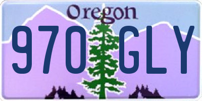 OR license plate 970GLY