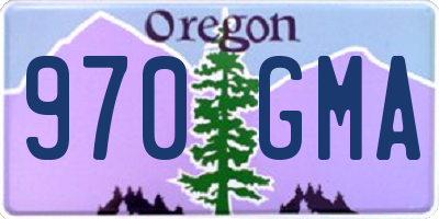 OR license plate 970GMA
