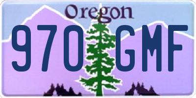 OR license plate 970GMF