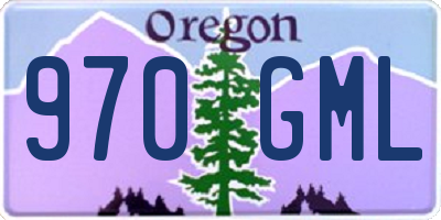 OR license plate 970GML