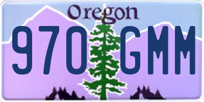 OR license plate 970GMM