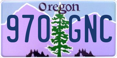 OR license plate 970GNC