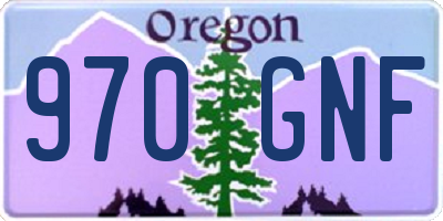 OR license plate 970GNF