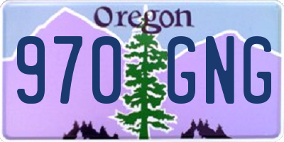 OR license plate 970GNG