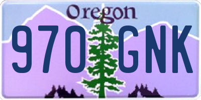 OR license plate 970GNK