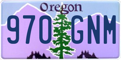 OR license plate 970GNM