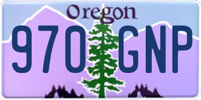OR license plate 970GNP