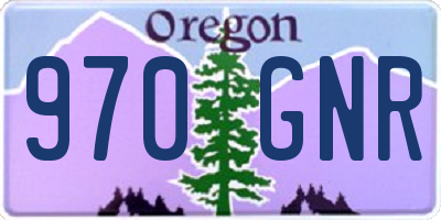 OR license plate 970GNR