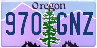 OR license plate 970GNZ