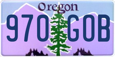 OR license plate 970GOB