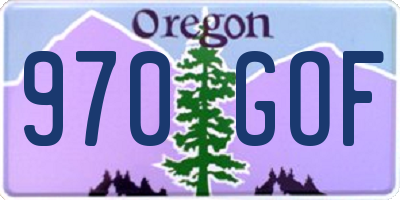 OR license plate 970GOF