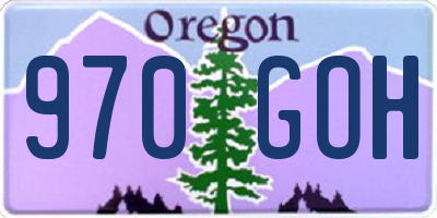 OR license plate 970GOH
