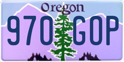 OR license plate 970GOP