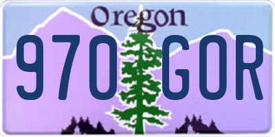 OR license plate 970GOR