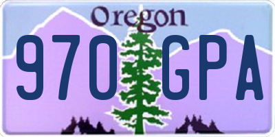 OR license plate 970GPA
