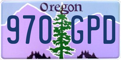 OR license plate 970GPD