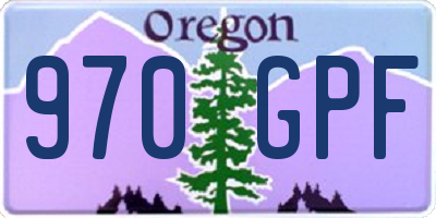 OR license plate 970GPF