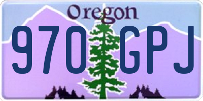 OR license plate 970GPJ