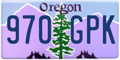 OR license plate 970GPK