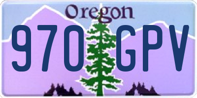 OR license plate 970GPV