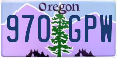 OR license plate 970GPW