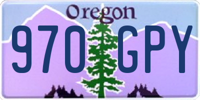 OR license plate 970GPY
