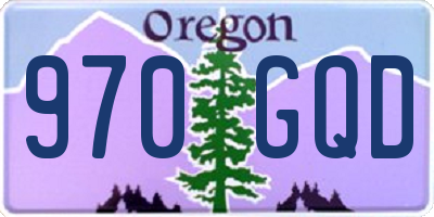 OR license plate 970GQD