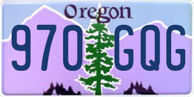 OR license plate 970GQG
