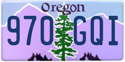 OR license plate 970GQI
