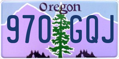 OR license plate 970GQJ