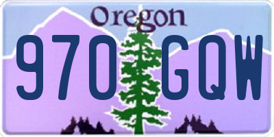 OR license plate 970GQW