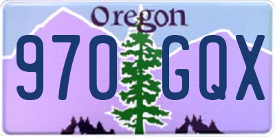 OR license plate 970GQX