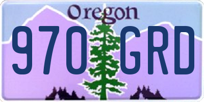OR license plate 970GRD